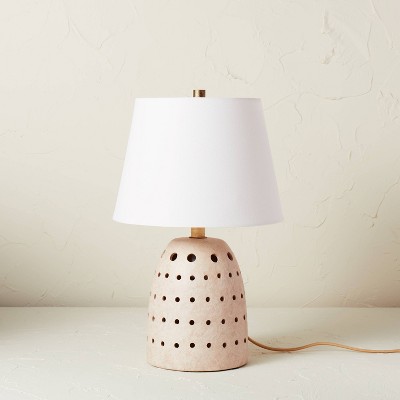 Ceramic Cutout Table Lamp with Lit Base White (Includes LED Light Bulb) - Opalhouse™ designed with Jungalow™