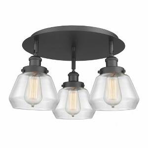 Fulton - 3 Light Flush Mount In Art Deco Style-8 Inches Tall and 18.25 Inches Wide - 1 of 1