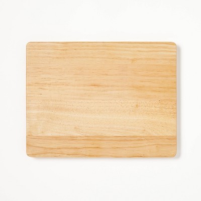 10"x13" Nonslip Rubberwood Cutting Board Natural - Figmint™