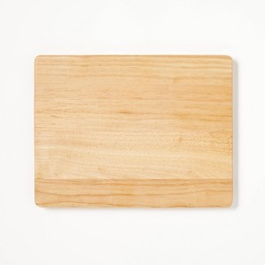 10"x13" Nonslip Rubberwood Cutting Board Natural - Figmint™ - 1 of 4