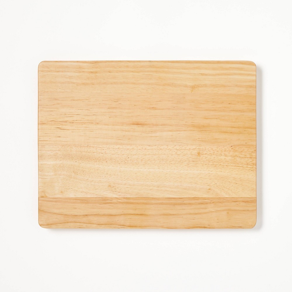 10x13 Nonslip Rubberwood Cutting Board Natural - Figmintâ„¢