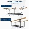 Garage Overhead Storage Racks, Heavy-Duty Steel Ceiling Mount Racks, Adjustable Height,600lbs Capacity, Black - 2 of 4