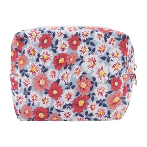 Unique Bargains Women's Flower Octagonal Travel Cosmetic Bag 1 Pc - 1 of 3
