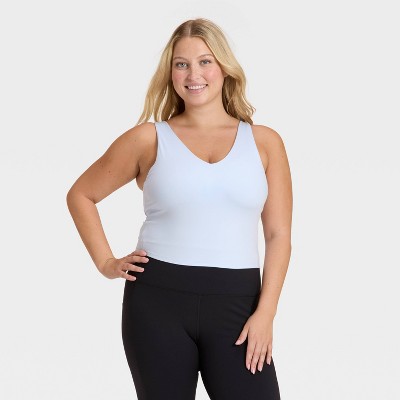 Women's Flex Light Support V-Neck Cropped Sports Bra - All In Motion™