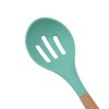 Unique Bargains Spoon Hand Wash Only Wooden Handle Slotted Spoon Silicone Wooden Handle 12.6" 1 Pc - 4 of 4