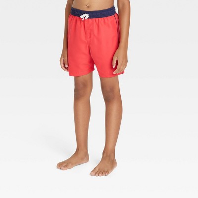 Boys' Solid Swim Shorts - Cat & Jack™ Red