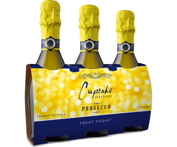 Cupcake Vineyards Prosecco Sparkling Wine - 3pk / 187ml Bottles
