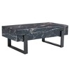 VYNXARIA Sleek Black Marble-Patterned Minimalist Coffee Table - 4 of 4