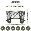 CLAM Quick-Set Escape 11.5 x 11.5 Foot Portable Pop-Up Outdoor Camping Gazebo Screen Tent 6-Sided Canopy Shelter with Stakes & Carry Bag, Green/Tan - 3 of 4