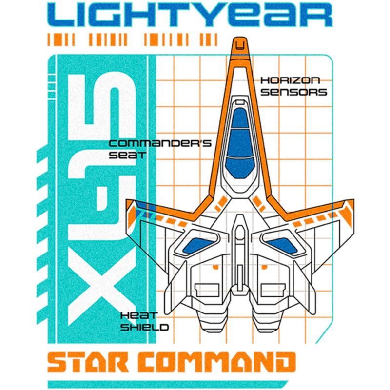 Men's Lightyear XL-01 Spaceship Blueprints T-Shirt, 2 of 6