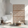 DSVIMOY Outdoor & Indoor Privacy Screen, Freestanding Decorative Privacy Screen for Deck Balcony Patio, Brown, 48"*76"*16" - 2 of 4