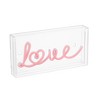 11.88" x 5.88" Love Contemporary Glam Acrylic Box USB Operated LED Neon Light Red - JONATHAN Y: Heart-Shaped Wall Decor - 2 of 4