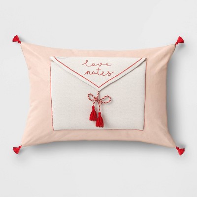 Lumbar Love Notes Valentine's Day Pillow Blush - Opalhouse™