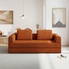 Racxily Convertible Sofa Bed with Pillow - Corduroy Folding Couch, Loveseat Sofa for Living Room, Bedroom, Lounge - 2 of 4