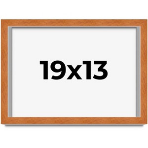 PosterPalooza | Modernist Brown Picture Frame - UV Acrylic, Backing Board, Hanging Hardware Included - 1 of 4