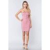Slickblue Trendy Strapless Button Front Mini Dress, Perfect for Casual & Weekend Outings, Color & Size Options - 2 of 4