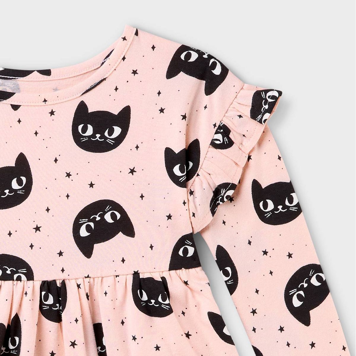 Baby & Toddler Girls' Halloween Long Sleeve Dress - Cat & Jack™ - thumbnail 4