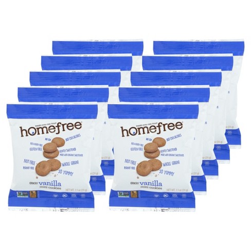 Homefree Organic Vanilla Mini Cookies - Case Of 10/1.1 Oz : Target