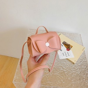 MyKids-Usa Fashionable Mini Carry-On Girlsâ€™ Portable PU Crossbody Handbag With Bow - 1 of 2