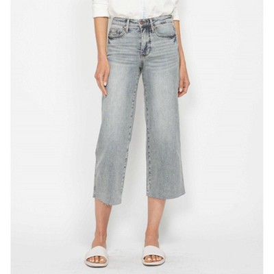 Women's Tummy Control Crop Wide Leg Jeans - Judy Blue