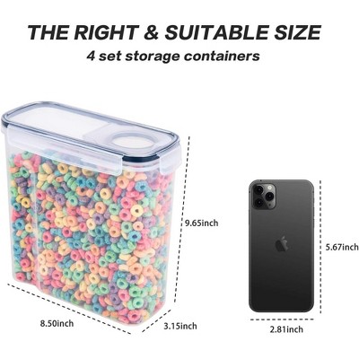 Zeus & Ruta 4-Piece Large Capacity Airtight Food Storage Container Set for Kitchen Pantry Organization — фото 3