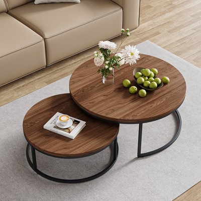 Modern Nesting Coffee Tables - Space-Saving