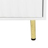 Okak 2 Glass Doors Kitchen Cabinet with Unique Bell Handle Sideboard Cabinet with 2 Shelves and Drawer - 4 of 4