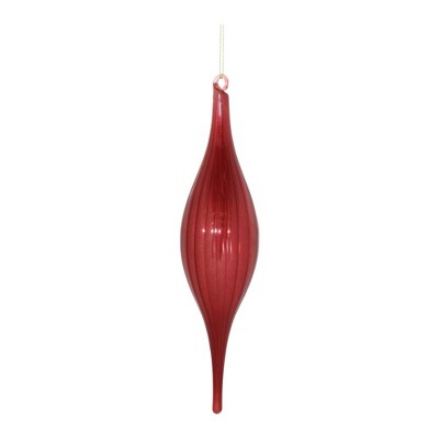 Melrose Ribbed Glass Drop Ornament (Set of 6)