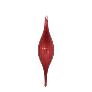 Melrose Ribbed Glass Drop Ornament (Set of 6) - 1 of 3