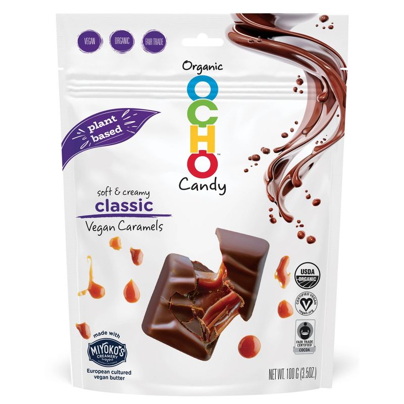 Ocho Vegan Classic Caramels in Dark Chocolate - 3.5oz, 1 of 4