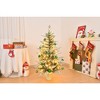 Karl Home Snow Flocked Pre-lit Artificial Christmas Tree with Metal Pot Stand - 2 of 4