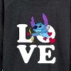 Women's - Lilo and Stitch - Love Cupid Stitch Lightweight French Terry Wide Neck Long Sleeve Graphic Shirt - 2 of 4