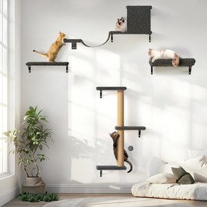 FUKUMARU Cat Wall Shelves, Stable & Safe 4 in 1 Large Cat Wall Furniture Set - 1 of 3
