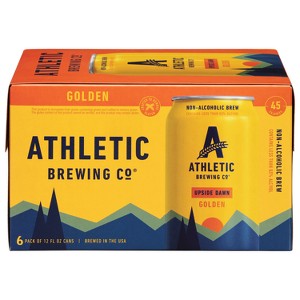 Athletic Brewing Company Upside Dawn Non-Alcoholic Golden Ale - 6pk/12 fl oz Cans - 1 of 4