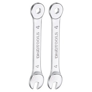 Unique Bargains CR-V 6-Point Ended Box 15 Degree Offset Open End Metric Thin Combination Wrench 2 Pcs - 1 of 4