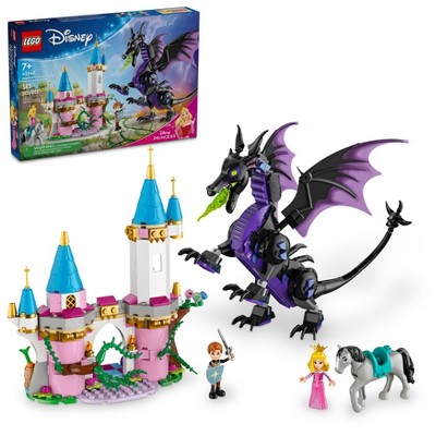 LEGO Disney Princess Maleficent's Dragon Form Castle and Horse Toy 43240