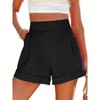 Imily Bela Women's Summer Wide-Leg High-Waist Casual Shorts with Pockets - 2 of 4