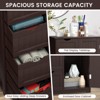 Tangkula Bathroom Floor Cabinet Storage Organizer Cupboard w/ 4 Drawers Adjustable Shelf - 3 of 4
