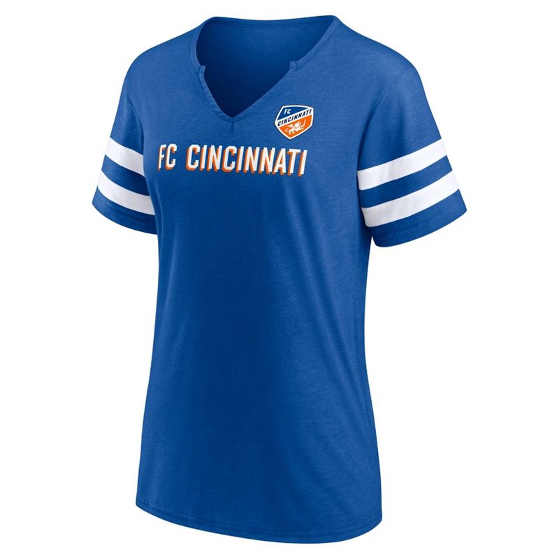 MLS FC Cincinnati Women&#39;s Split Neck Team Specialty T-Shirt, 2 of 4