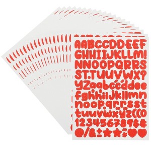 Unique Bargains Mailbox Poster Scrapbooking Decor Self-Adhesive Letter Number Stickers 1/2" 2240 Pcs - 1 of 4
