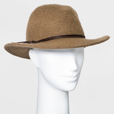 Women's Knit Fedora Hat - Universal Thread™ Taupe