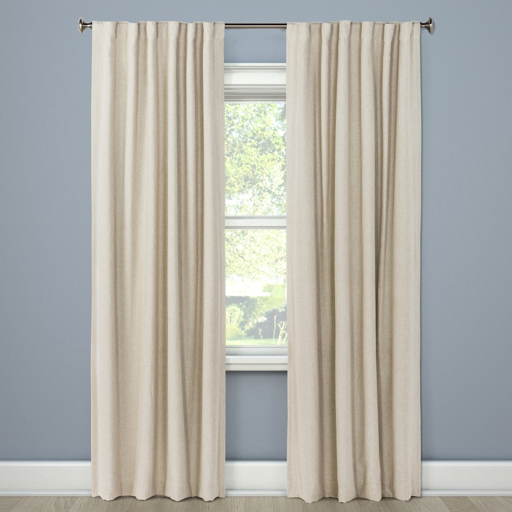 threshold Aruba Curtain Panels 84x50 - Brown Linen, 2 pack.