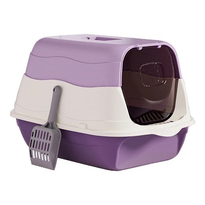 LunaLulinlk Giant cat litter box with lid large size, fully enclosed cat litter box cat toilet, scoop with lid