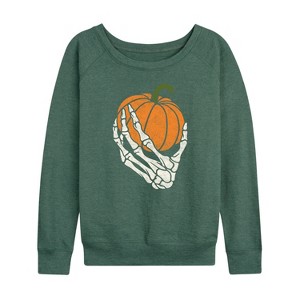 Women's - Instant Message - Fall Lightweight French Terry Wide Neck Long Sleeve Graphic Shirt - 1 of 4