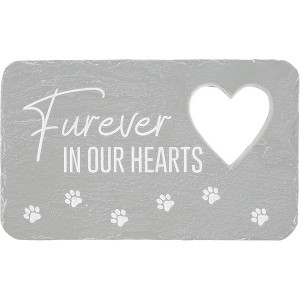 Pavilion Gift Company - Furever In Our Hearts - 7" x 4.25" Garden Stone - Stepping Stones and Pathways - 1 of 4