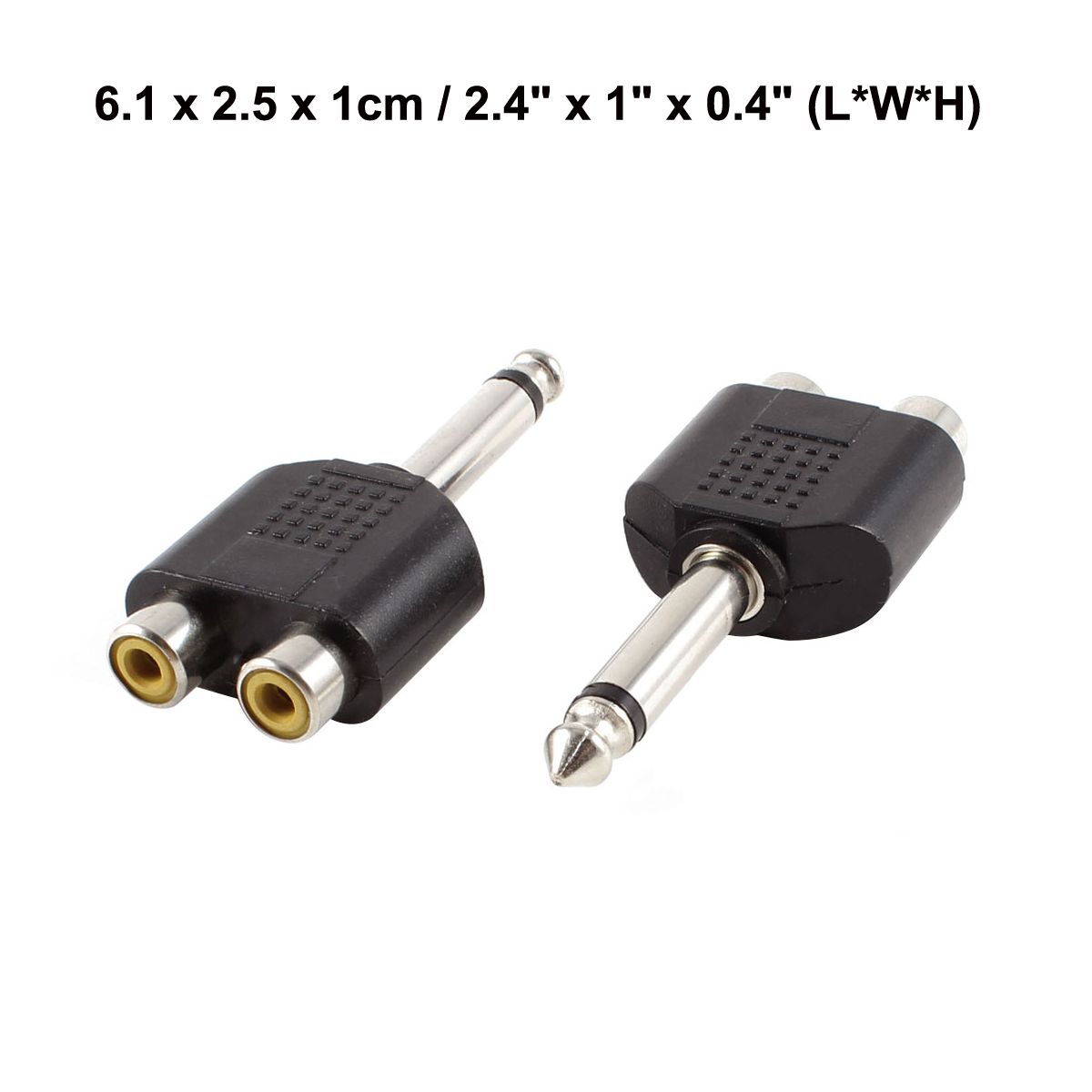 Unique Bargains Metal Plastic Audio Adapter 2 Pcs - thumbnail 3