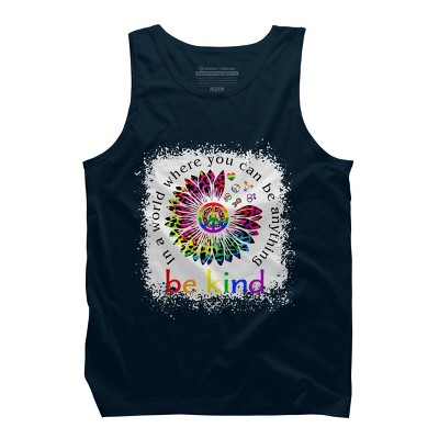 Adult Design By Humans You Can Be Anything, Be Kind Flower Pride By Avocato Tank Top