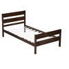 APRILSOUL Twin Bed with Headboard and Footboard,Rubber Wood Bed - 3 of 4