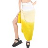 LA LEELA Women's Beach Wrap Bikini Swimwear Cover up Skirt Bathing suit Summer Wraps Sarong Swimsuits for Women One Size Yellow, Tie Dye Design - 3 of 4