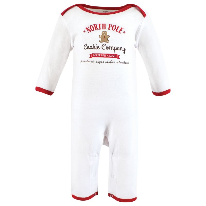 Touched by Nature Unisex Baby Organic Cotton Coveralls, Christmas Cookies, 3 of 6